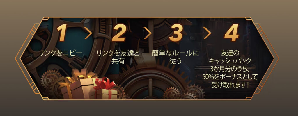 ジョイカジノの友達紹介ボーナス